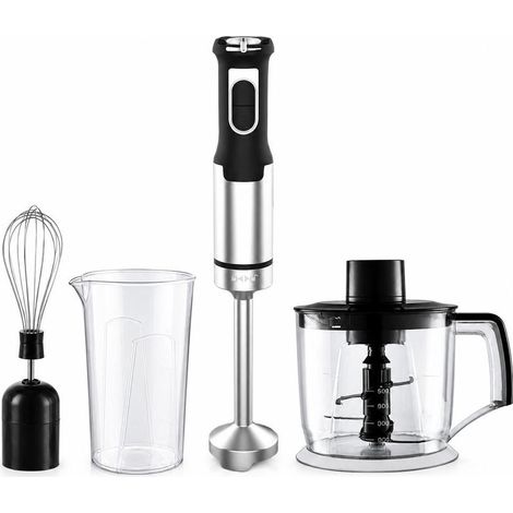 Batidora De Mano 1200 W. Con Varillas, Picadora y Vaso Medidor