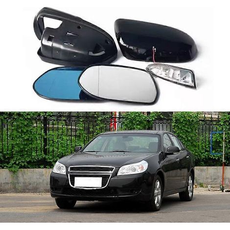 Passend für Chevrolet Jingcheng (Baujahre 2007–2013): Rückspiegelgehäuse, Rückspiegelabdeckung, Rahmen, Blinker links, Hauptlinse (Fahrerseite), weißes Glas