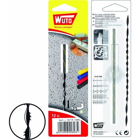 SIERRA DE MARQUETERIA PARA MADERA, ESPIRAL 3/13cm 43,1TPI (BLISTER 12 unid.) WUTO (1/2)