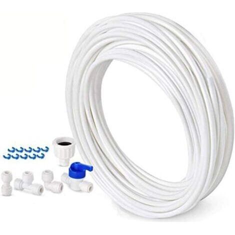 Tuyau d'alimentation en eau de 10 m - Kit de connexion pour réfrigérateur double porte de style européen - 6,3 mm de diamètre (1/5)