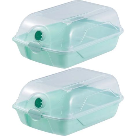Boîte à chaussures en 2 parties, épaisse, transparente, avec trou d'aération, anti-poussière, résistante aux fissures, réutilisable, boîte de coffre universelle, conteneur à chaussures pour les voyage (1/5)