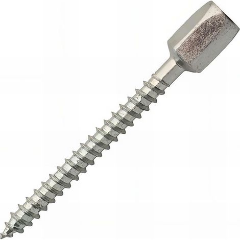 Scell-It – Piton femelle filetage bois M7 x 150 mm – Pour bois dur – Vissage rapide en série – Lot de 50 unités