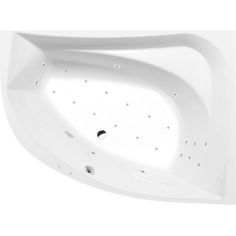 Baignoire balnéo TANYA R, 160x120x49cm, Attraction Hydro-Air, chrome (1/4)