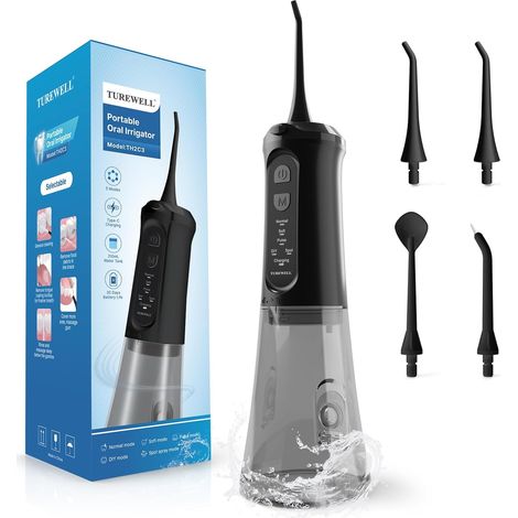 Portable Dental Flosser 5 Settings Water Pressure 310ml (1/5)