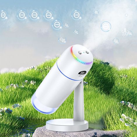 Humidificateur double buse 500ML grande capacité silencieux économie d'énergie anti-séchage avec support pour voiture bureau bureau (1/4)