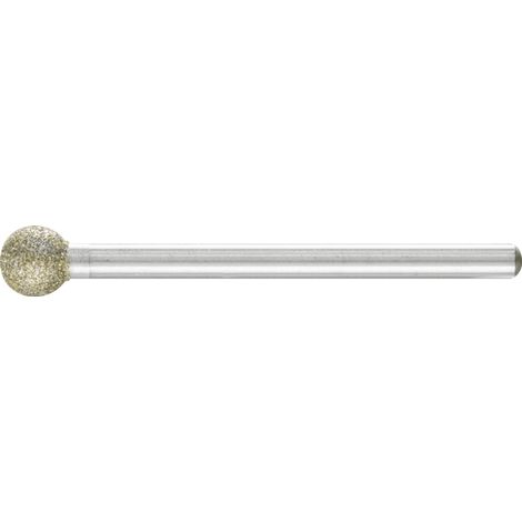 PFERD TOOLS Diamant-Schleifstift Kugel Ø6,0mm Schaft-Ø3 mm D181 (grob) zum Gravieren und Entgraten (1/4)
