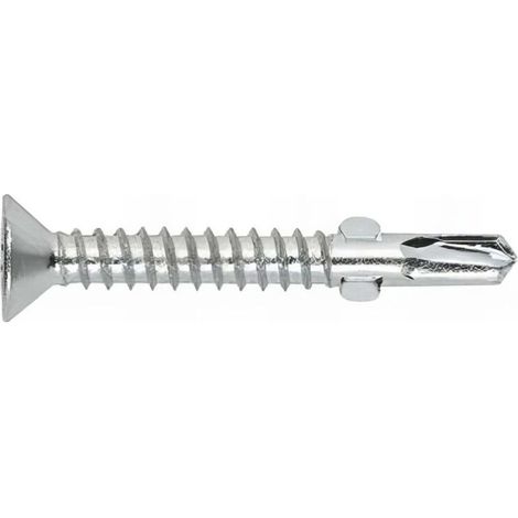 250 Vis autoperceuses zinguées - tête fraisée - bois - D. 12,4 x L. 60 mm (1/2)