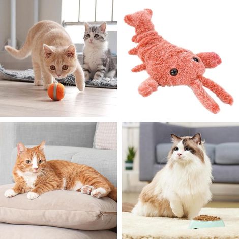 Jouet interactif pour chien, jouet à mâcher en forme de homard, peluche électrique avec mouvements simulés, pour lutter contre l'ennui à l'intérieur. (1/5)