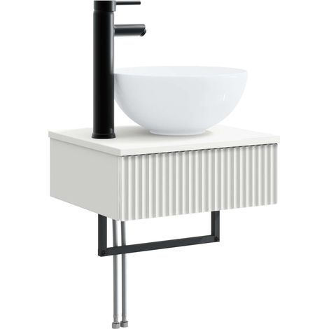 vidaXL Lavabo da Parete Bianco 40 x 35 x 39 cm Legno