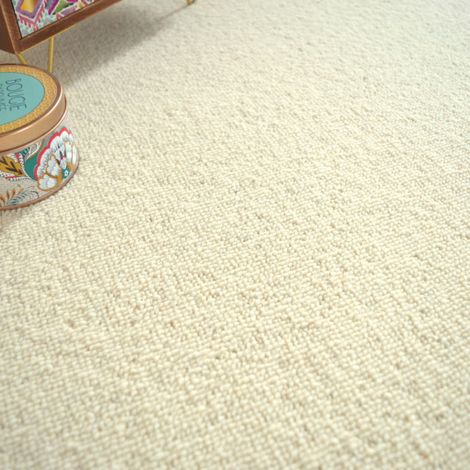 Moquette pure laine vierge bouclée - Killoo - Ecru - Rouleau de 4m x 1m (1/5)