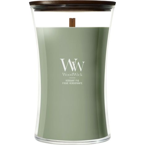 Candela clessidra grande Verdant Fig 609g Verde WoodWick