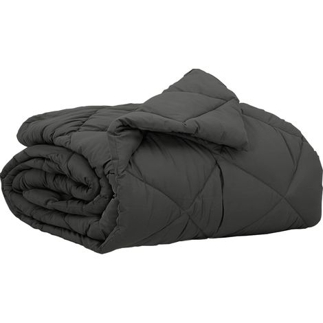 Duvet d'été simple Anthracite 220 x 140 cm Microfibre