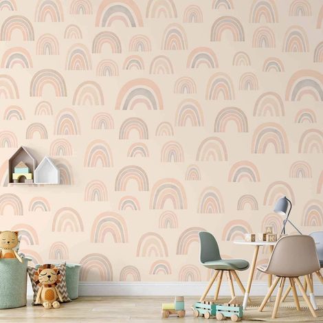 Papier peint artgeist Pastel Rainbows pastel 350x256 cm