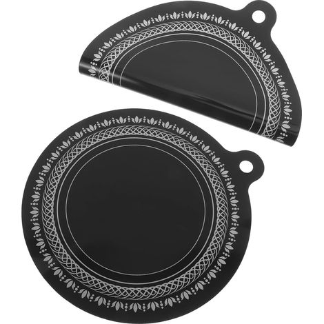 2 Pièces Tapis de en Silicone Noir et Compatible Lave-Vaisselle Résistant à l'usure Quotidienne pour Plaques à Induction Cuisine (1/5)