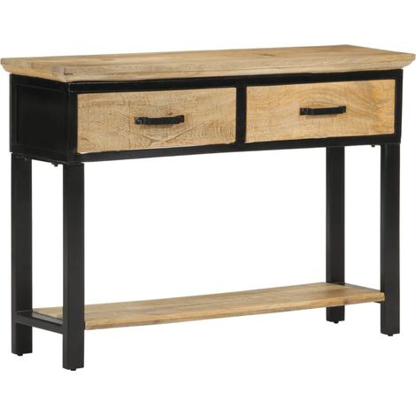 Table console,Table d'appoint,Bout de canapé 110x30x75 cm bois de manguier massif brut -66233 (1/5)