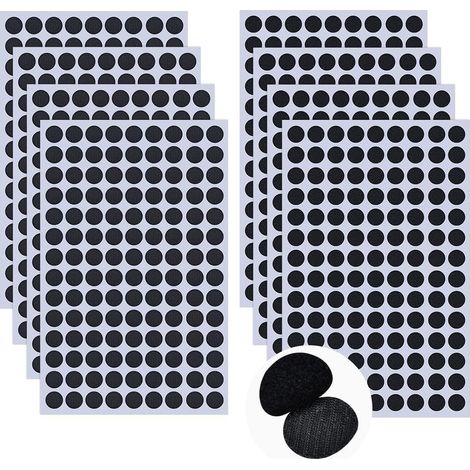 GROOFOO Scratch Autocollant Rond 8mm,1008 pièce Scratch Autocollant Double Face, Bande Agrippantes Adhésives Puissant Hook Loop Rubans pour Ménage, Bricolage Et l'artisanat (1/5)