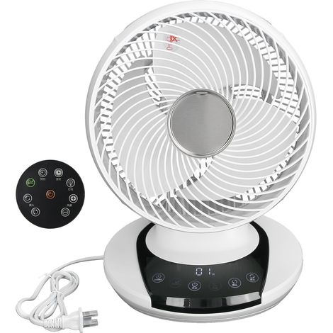 Ventilateur de Table DC à Oscillation Silencieux avec Télécommande, Moteur Brushless 3W, Pale 33.3cm, Minuterie 12h, Mode ECO (1/4)