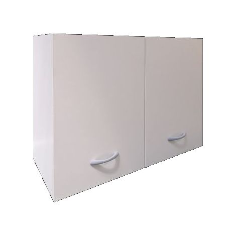 Pensile Cucina Doppia Anta 80x33x60A cm in Nobilitato Bianco Opaco (1/2)