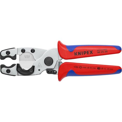 KNIPEX 90 25 20 Rohrschneider für Verbund- und Schutzrohre mit Mehrkomponenten-Hüllen verchromt 210 mm