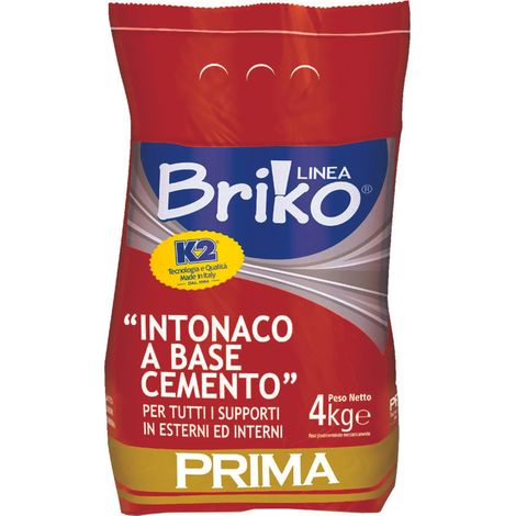 K2 linea briko intonaco pronto base cemento bianco in polvere - kg.4 in sacco