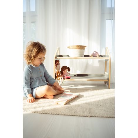Montessori Mini-Bücherregal – Grau (1/5)