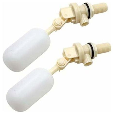 Lot de 2 Vannes Flottantes Automatiques 1/2" NPT pour Abreuvoirs Chiens Bétail Moutons Remplissage Auto