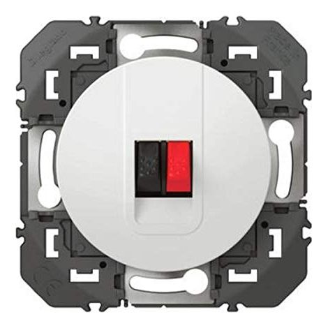 Legrand – Prise téléphone composable DOOXIE – Finition blanche – Pour installation murale – Compatible avec haut-parleurs et systèmes audio