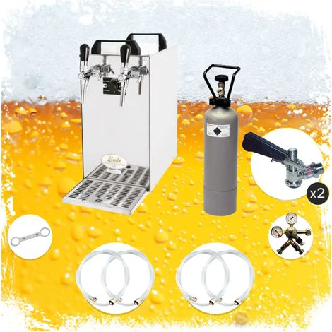 Ensemble complet Tireuse a biere - Kontakt 40 machine a biere, pompe a biere 2 lignes, 50 litres/h, professionnelle, KEG: sans KEG 2: sans