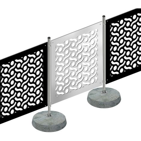 BODIES - Panneau ajouré en PVC - Brise-soleil - Couleur : noir - Dimension : 73x73 cm