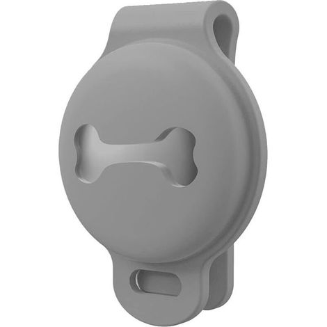 Attache de collier pour chien et chat compatible avec les systèmes d'identification AirTag, flexible, ultra douce, anti-rayures, protection intégrale, en silicone, colorée et durable. (1/5)