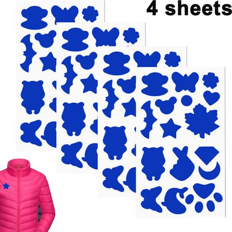 Patch Réparation Textile Auto-Adhésif - Pour Doudoune Sac Tente Chaussure - Lavable Sans Couture - 4 Feuilles 15 x 25 cm (1/5)