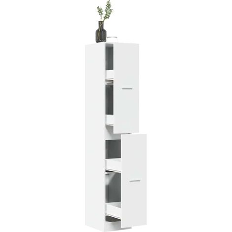 Apothecary Cabinet White 30x41x174,5 cm Engineered Wood vidaXL (1/5)