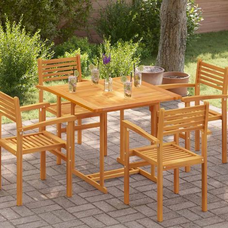 Tischplatte Massivholz Teak Quadratisch 90×90×2,5 cm