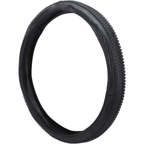 Pneu de VTT 26x1,95, extérieur en caoutchouc à motif, pliable, pour réparation de vélo, entièrement noir (1/5)