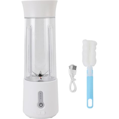 Blender portable rechargeable USB, utilisation simplifiée en un clic, 6 lames, mini blender/extracteur de jus de 500 ml, idéal pour les voyages et les activités de plein air. (1/5)