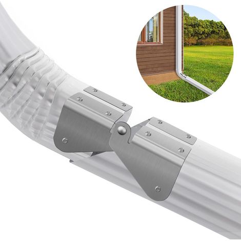 Charnière pour tuyau de descente pluvial,Charnière de descente d'eau pluviale,Raccord articulé gouttière,Charnière d'extension-2 pièces (1/5)