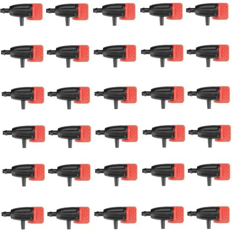 Lot de 60 Goutteurs D'irrigation Dispositifs D'arrosage des Plantes 0 à 200L émetteurs De Goutte à Goutte Réglables Micro Pulvérisation Débit D'eau Arroseur Système D'arrosage Goutte à Goutte