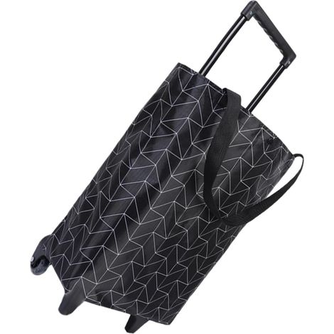 Chariot De Courses Pliable Imperméable D'Épicerie À roulettes Réutilisable Panier De Courses pour Escaliers Camping Et Courses 48.00 X 28.00 X 18.00 Cm (1/5)