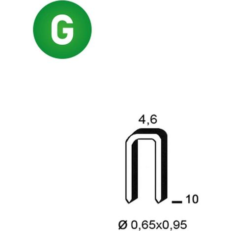 20 000 Agrafes Galvanisées Tb-10 - 4.95x10x0.84 mm - D-Work