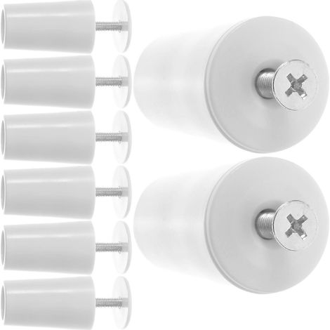 Coussinet blanc pour rideaux/stores enrouleurs, 6,00 x 2,50 x 2,50 cm, convient à une utilisation à domicile et au bureau, paquet de 8. (1/5)