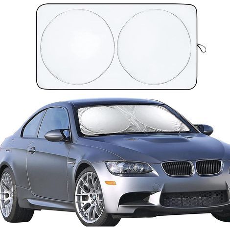 Parasole riflettente per parabrezza auto – Questo parasole riflettente offre la massima protezione per gli interni dell'auto – Efficace protezione solare riflettente, ideale (1/2)
