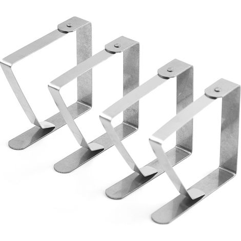 Pince Nappe Exterieur, Pince Nappe de Table, 12 Pinces à Nappe en Acier Inoxydable, Nappe Clips Anti-Glissant Fixer Nappe (1/5)