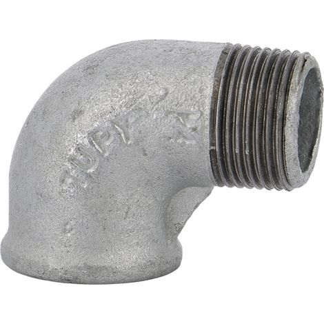 Coude 90° petit rayon galvanisé mâle femelle 92 - 1''1/2 - SFERACO