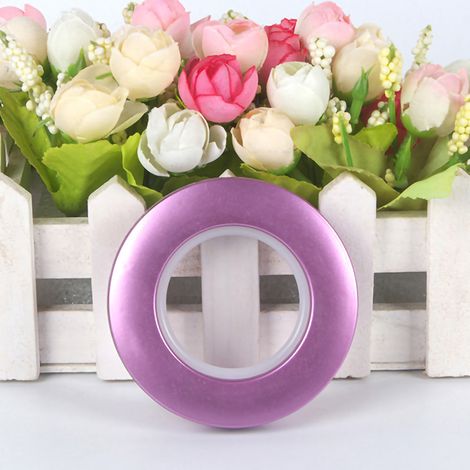 Anillo de ducha fabricado en plástico ABS, inoxidable, silencioso, color morado mate, diámetro interior de 4 cm, diámetro exterior de 7,3 cm, anillo de ducha silencioso para uso doméstico.
