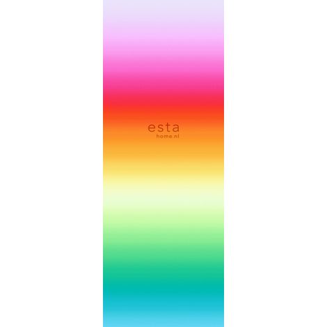 papier peint panoramique gradient de couleur dip-dye à hauteur de chambre couleurs arc-en-ciel  - ESTAhome (1/5)