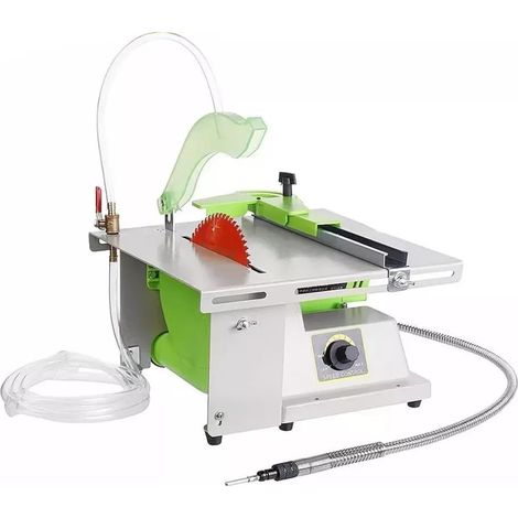 Machine à polir Les Bijoux 1380W Multifonction Table scie Bijoux Roche Polissage Banc Tour polisseuse perceuse Nettoyant pour polisseuse de Surface (1/5)