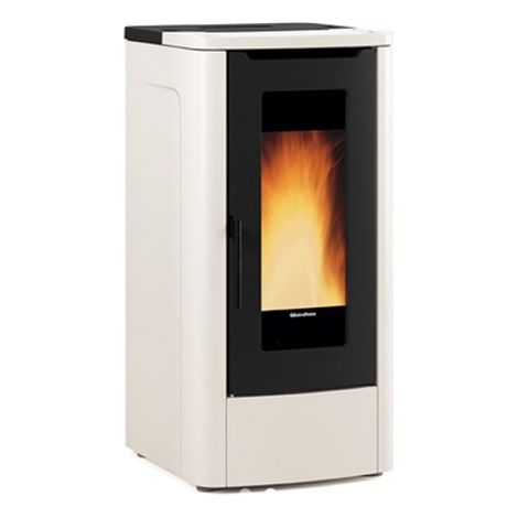 Extraflame – Poêle à granulés canalisable 12 kW – Double canalisation jusqu'à 8m – Évacuation des fumées supérieur/arrière – Classe énergétique A+ (1/2)