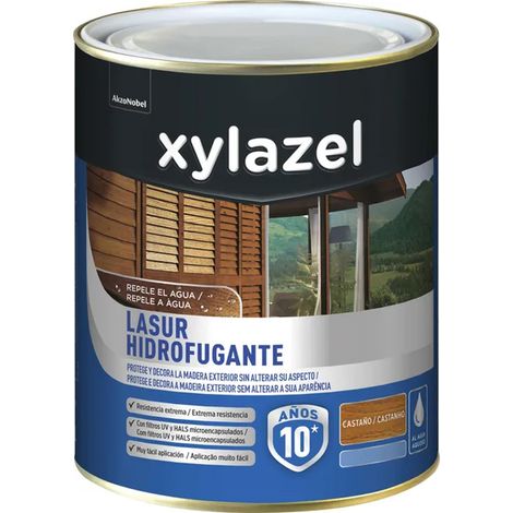 XYLAZEL protector hidrofugante mate castaño 0.750l , Protector hidrofugante de madera Xylazel Protector de madera al agua en color castaño mate Indicado para proteger y dec (1/3)