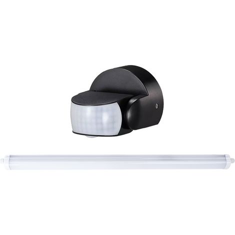 LED Röhre mit Bewegungsmelder Feuchtraum LED Feuchtraumleuchte 120 cm Werkstattlampe Wannenleuchte, IP65, 1x LED 36W 4320lm neutralweiß, L 120 cm