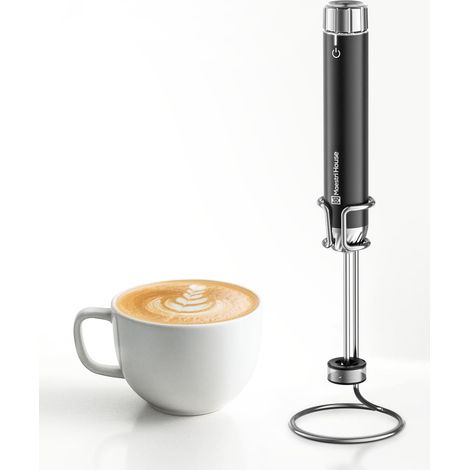 Mousseur à lait de qualité barista, Mousseur Lait Rechargeable avec Contrôle de Vitesse Continu, Étanche IPX6, pour la Micro-Mousse et le Latte Art (Latte, Flat White)